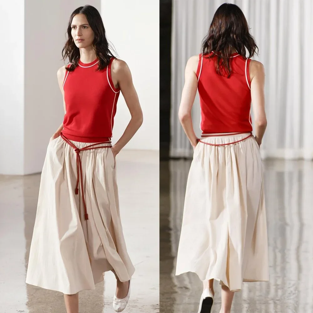 NEW ZARA ruffly ecru 2252 skirt size S - Picture 2 of 4